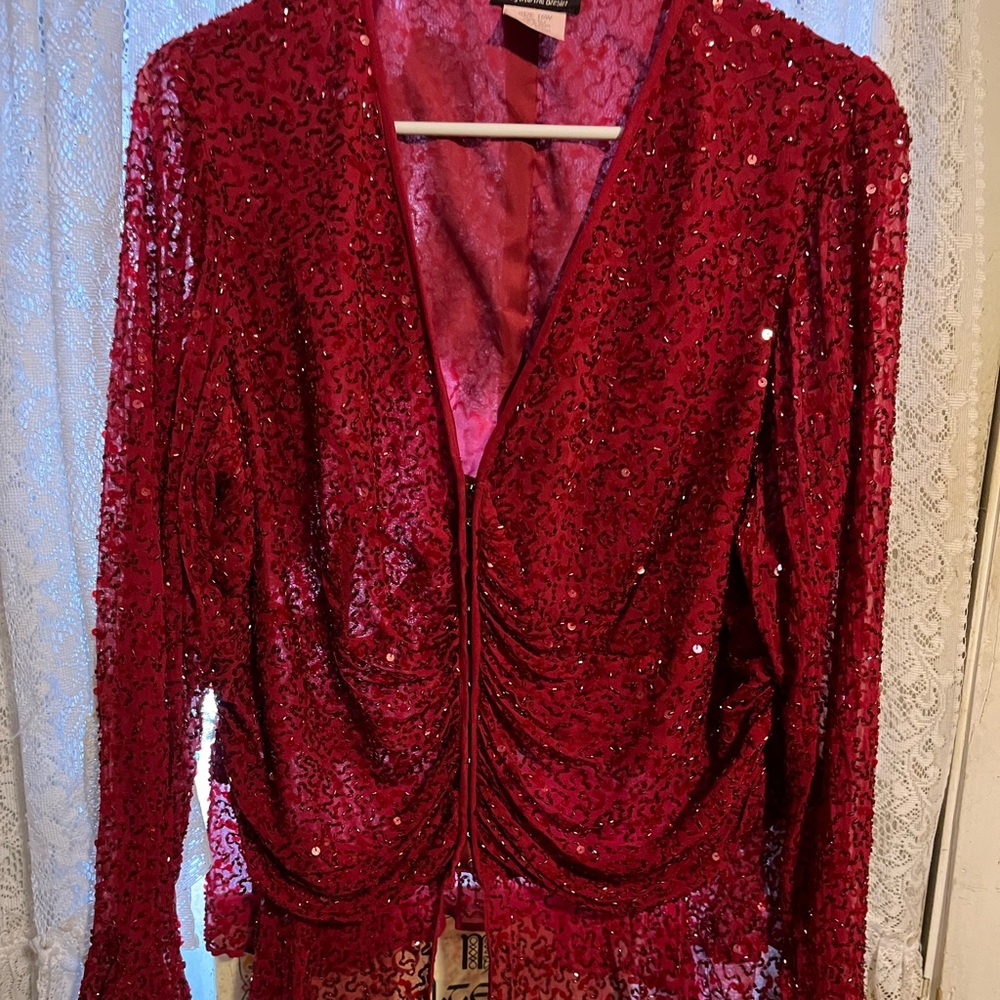Scarlet Red Holiday Top
